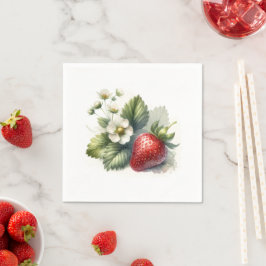 Servilleta De Papel Fresa y flor dulces de Berry