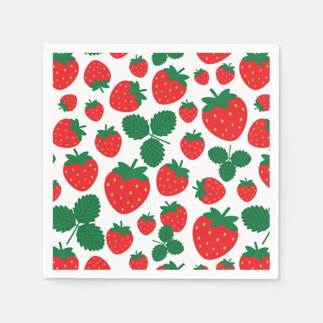 Servilleta De Papel Fresas (Anverso)