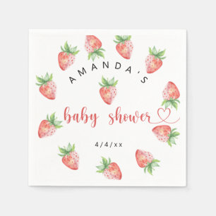 Servilleta De Papel Fresas - Baby shower