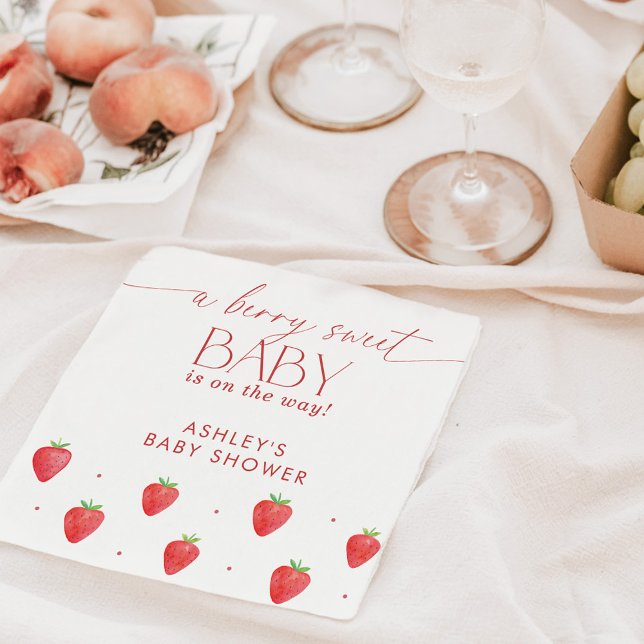 Servilleta De Papel Fresas Baby Shower Napkins, Berry Baby Shower (Subido por el creador)