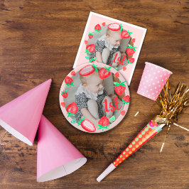 Servilleta De Papel Fresas primer cumpleaños berry primero