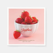 Fresas Rojas En Un Tazón Brunch De Verano Cumpleañ