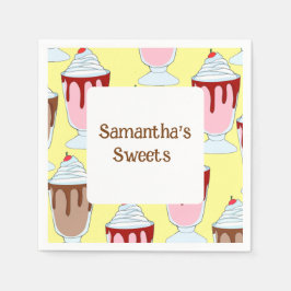 Servilleta De Papel Fresas Y Lechones De Chocolate