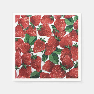 Servilleta De Papel Fresas y Nata
