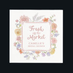 Servilleta De Papel Frescas del Mercado Despedida de Soltera Floral<br><div class="desc">Haz que las mesas de tu despedida de soltera destaquen con estas servilletas Fresh off the Market con flores dibujadas a mano al estilo vintage. Una excelente opción para fiestas de jardín, despedidas de soltera rústicas o temas de mercado de agricultores: bonitas y prácticas para tu celebración. Puedes cambiar el...</div>