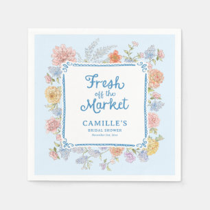 Servilleta De Papel Fresco del Mercado Ajuar Nupcial Azul