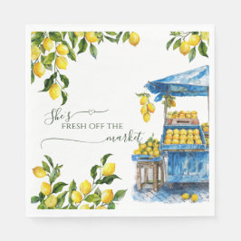 Servilleta De Papel Fresco Del Mercado Citrus Lemon Bridal Ducha