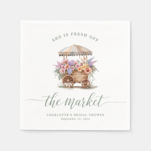 Servilleta De Papel Fresco del mercado Floral Bridal Shower