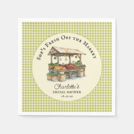 Servilleta De Papel Fresco Salido del Mercado de Agricultores Despedid