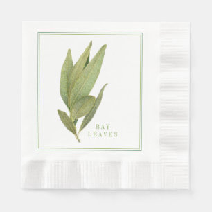 Servilleta De Papel FRESH BAY LEAVES Napkins de papel de almuerzo acuñ