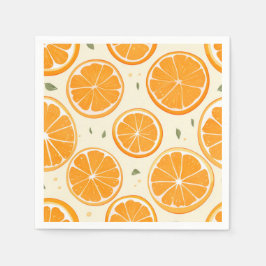 Servilleta De Papel Fresh Orange Slice Pattern – Bright Citrus Fruit