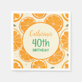 Servilleta De Papel Fresh Orange Slice Pattern – Bright Citrus Fruit