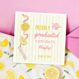 Servilleta De Papel Freshly Graduated Lemonade Graduation Party