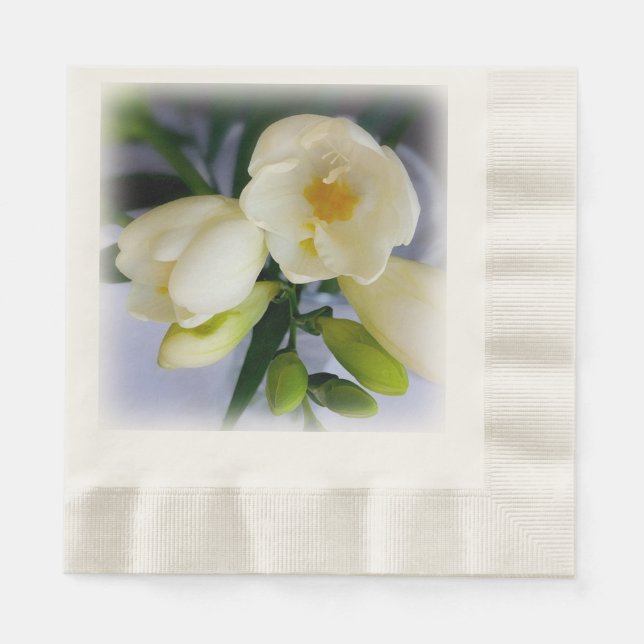 Servilleta De Papel fresia amarilla blanca (Anverso)