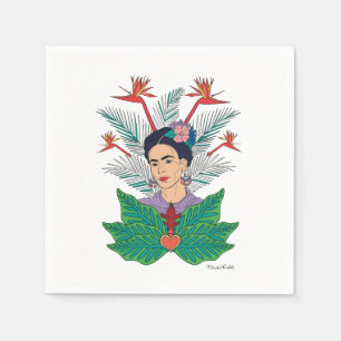 Servilleta De Papel Frida Kahlo   Aves de Paraíso Floral Gráfico