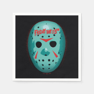 Servilleta De Papel Friday the 13th Blue Hockey Mask Graphic