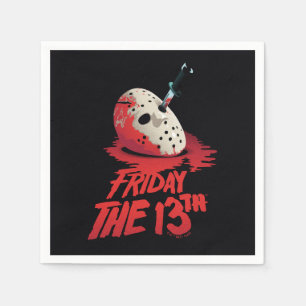 Servilleta De Papel Friday the 13th Knife Through Hockey Mask