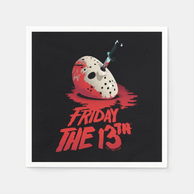 Servilleta De Papel Friday the 13th | Knife Through Hockey Mask (Anverso)