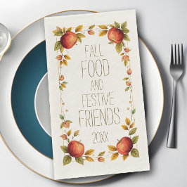 Servilleta De Papel Friendding Fall Food Festious Amigos Apple Leaf