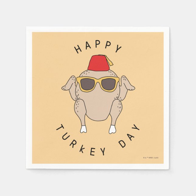 Servilleta De Papel FRIENDS™ | Feliz día de pavo (Anverso)