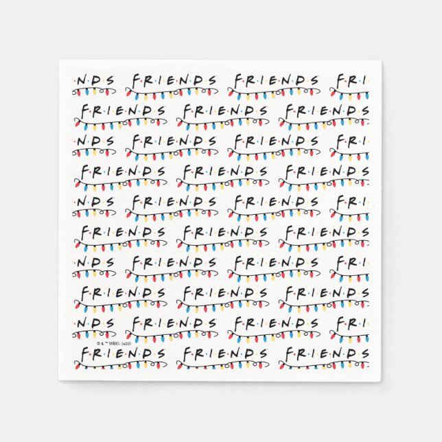 Servilleta De Papel FRIENDS™ | Luces de Navidad Logo (Anverso)