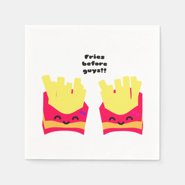 Servilleta De Papel ¡Fries Antes Que Los Chicos! (Anverso)