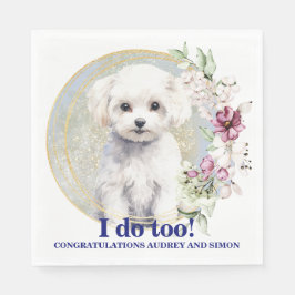 Servilleta De Papel Frisa de Bichon Yo También Hago Napkins Con Foto D