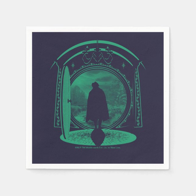 Servilleta De Papel FRODO™ Abandonando la silueta de LA COMARCA™ (Anverso)