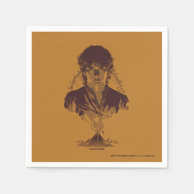 Servilleta De Papel FRODO™ MOUNT DOOM™ Tengwar Inscription Graphic (Anverso)