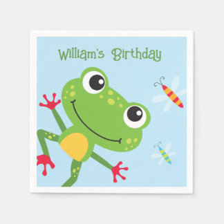 Servilleta De Papel Frogtastic Salaping Frogs Kids Cumpleaños