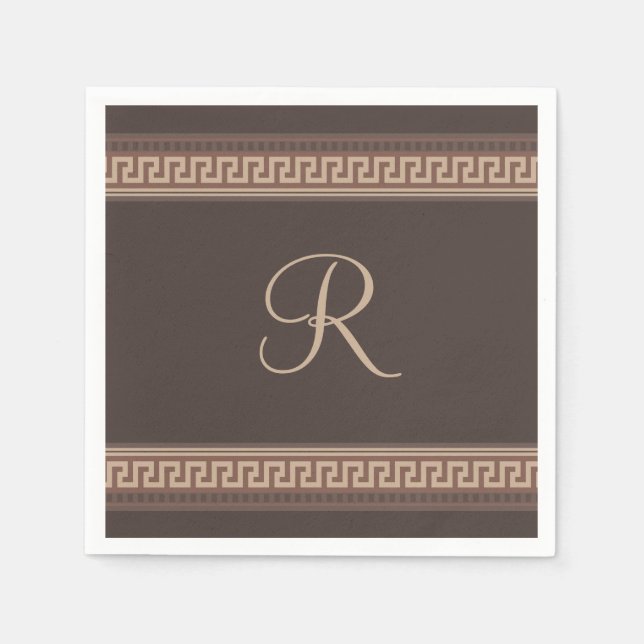 Servilleta De Papel Frontera de clave griega (Anverso)