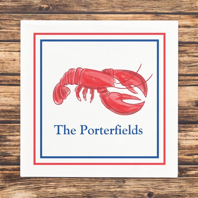 Servilleta De Papel Frontera de Red Lobster Fiesta Personalizada (Subido por el creador)