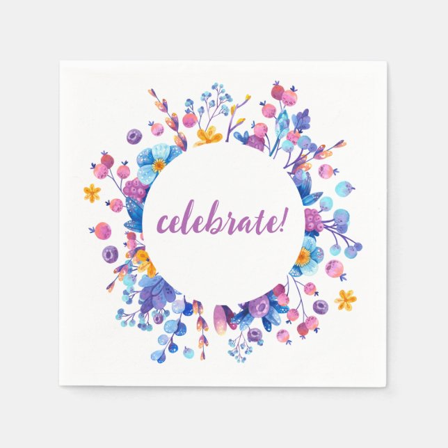 Servilleta De Papel Frost Berry Winter Fiesta (Anverso)