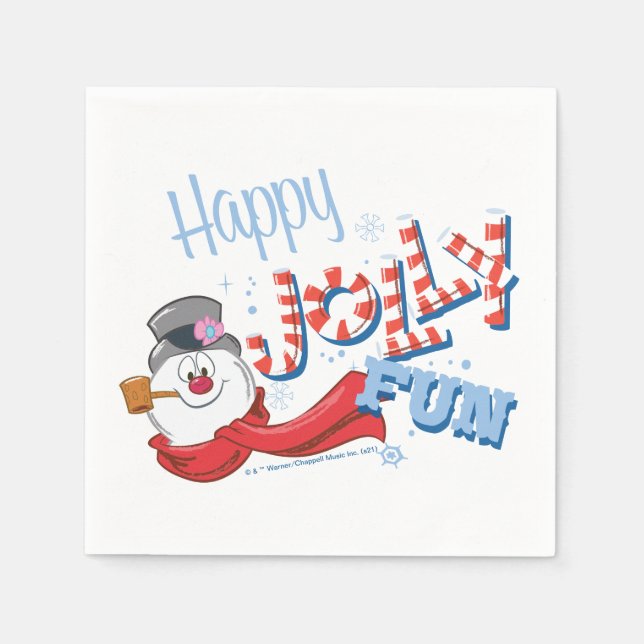 Servilleta De Papel Frosty the Snowman™ | Happy Jolly Fun (Anverso)