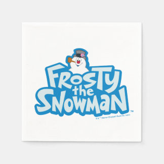 Servilleta De Papel Frosty the Snowman™ | Logotipo apilado congelado