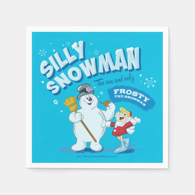 Servilleta De Papel Frosty the Snowman™ | "Silly Snowman" (Anverso)