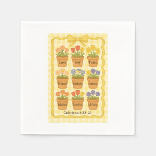 Servilleta De Papel Fruta de las macetas de flores amarillas de Espíri