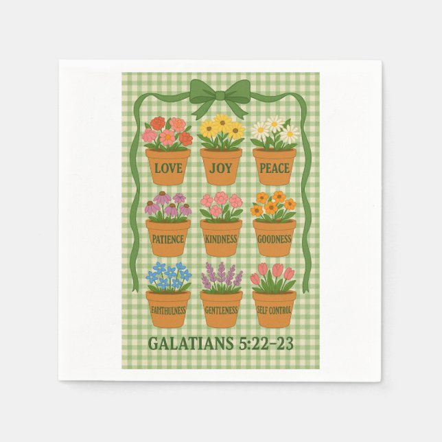 Servilleta De Papel Fruta del verde del espíritu del l (Anverso)