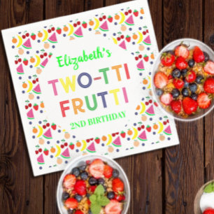 Servilleta De Papel Fruta Dos-tti Frutti Segundo Cumpleaños