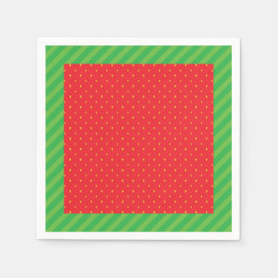Servilleta De Papel Frutas de verano fresas rojas y verdes