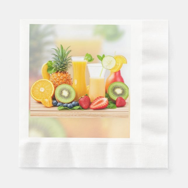 Servilleta De Papel Frutas jugosas frescas (Anverso)