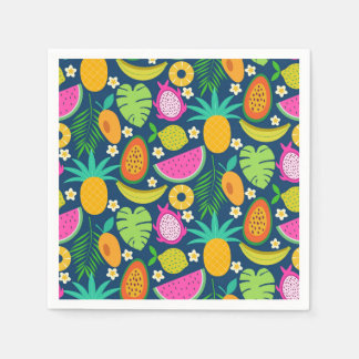 Servilleta De Papel Frutas tropicales de piña plátano sandía