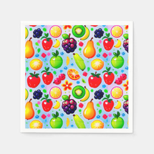 Servilleta De Papel Frutas Tropicales Vibrantes