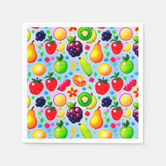 Servilleta De Papel Frutas Tropicales Vibrantes