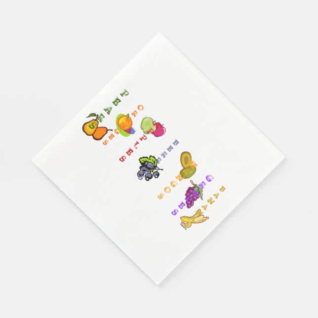 Servilleta De Papel Frutas y arándanos (Esquina)