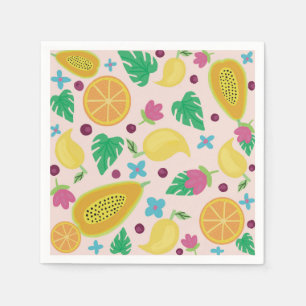Servilleta De Papel frutas y flores