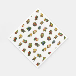 Servilleta De Papel Frutas y flores de época