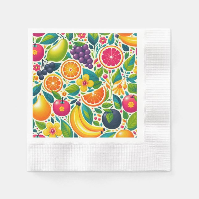 Servilleta De Papel Frutos coloridos (Anverso)