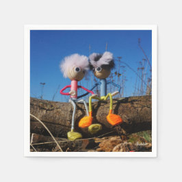 Servilleta De Papel Fubby paartje dat romantisch verliefd zitten.