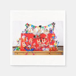 Servilleta De Papel Fubby's die feest vieren voor verjaardag.